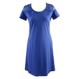 Cotton nightgown Spring blue