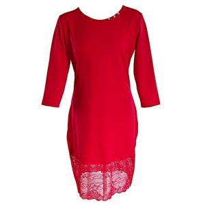 Cotton nightgown Sparkling romance red