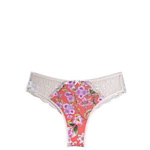 Lace brazilian with print Flora Champagne