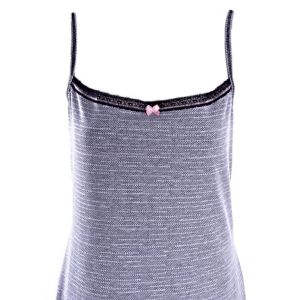 Cotton nightgown with thin straps Grey pixels