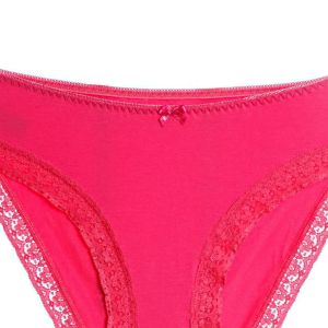 Cotton bikini with lace accents Stacy