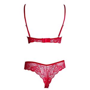 Sexy lace set in red and beige Sweety