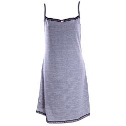 Cotton nightgown with thin straps Grey pixels