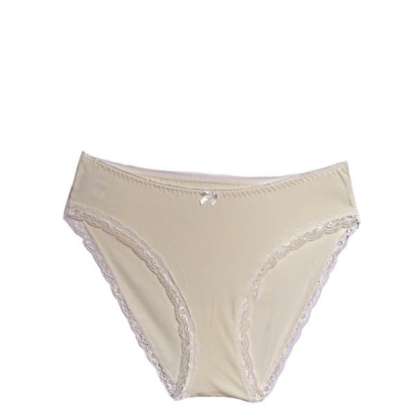 Бикини с висока талия от памук и дантела Stacy