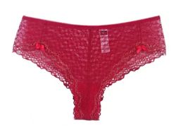  Lace brazilian briefs in red color Kylie