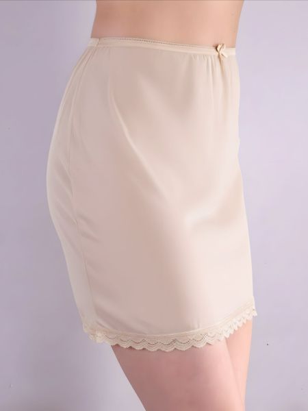Short Nude Skirt Slip  — Skin