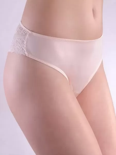 Luxury brazilian briefs Vanilla shine and lace