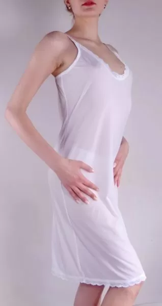 White dress lining Retro