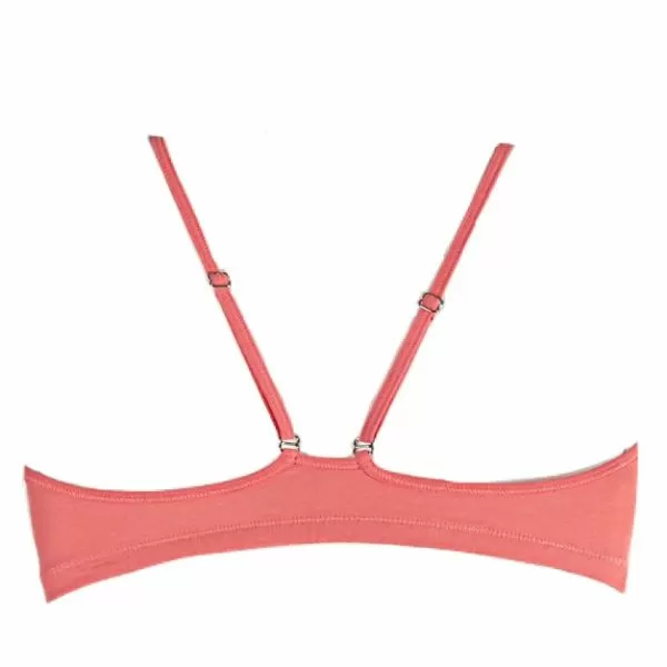 Бюстие от памук с тънки презрамки Sporty peach