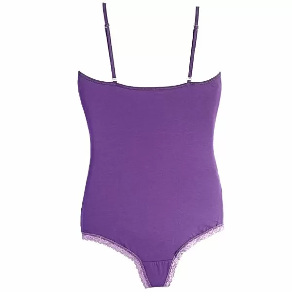 Боди бельо с тънки презрамки First dark purple