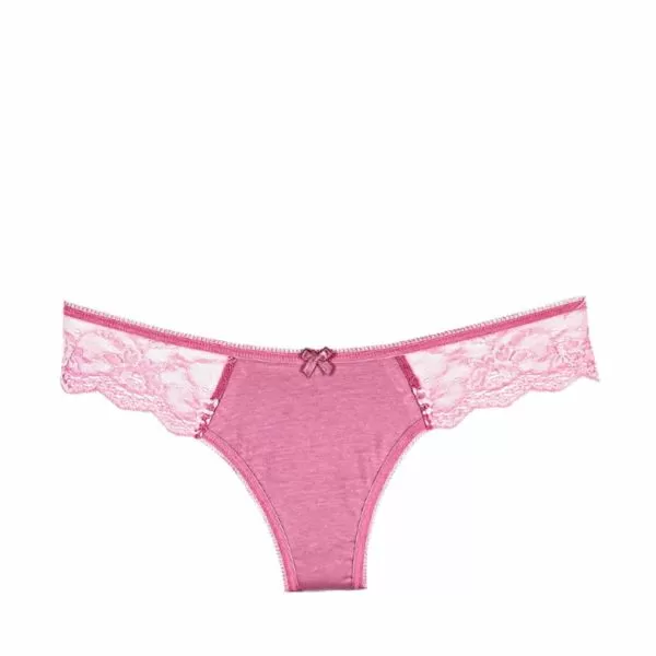 Бразилиана от памук и дантела  Supreme dark pink