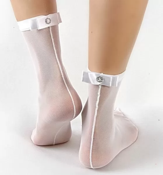 Бели чорапи от тюл Saten chick white
