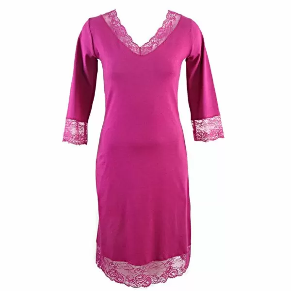 Луксозна дамска нощница Cotton lace от памук и дантела