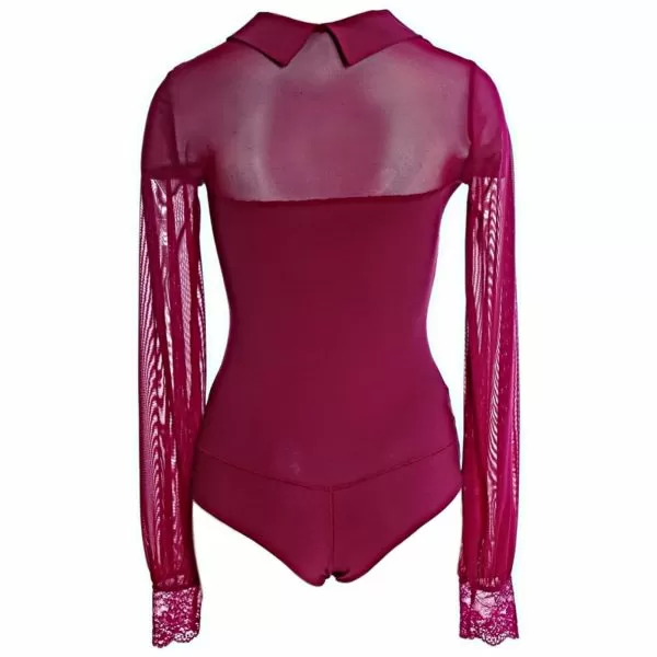 Боди риза с дълъг тюлен ръкав Cotton shirt  