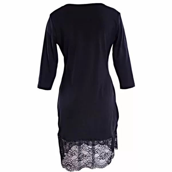 Памучна нощница с дантела Sparkling romance black