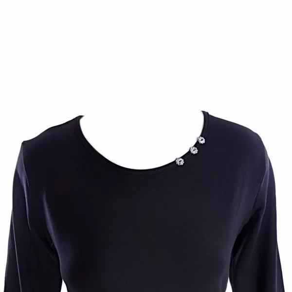 Памучна нощница с дантела Sparkling romance black
