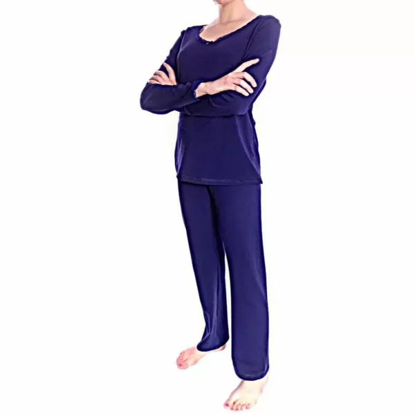 Памучна пижама Marry dark blue