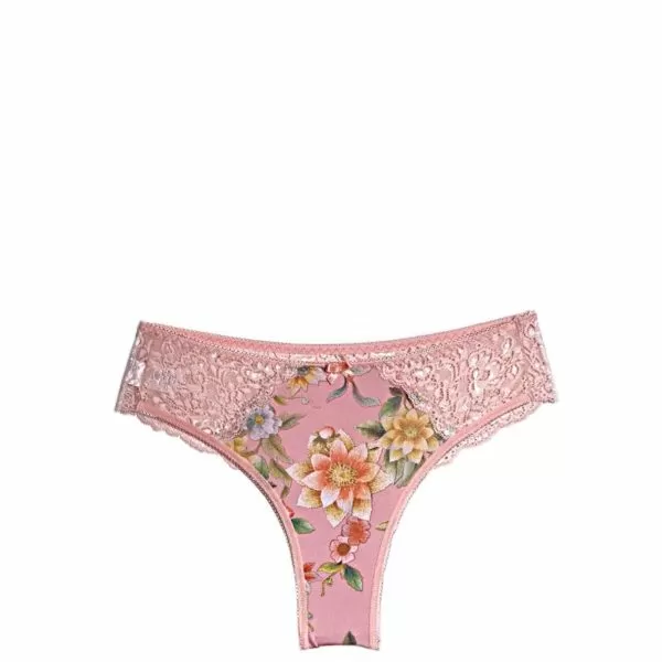 Sexy lace brazilian in peach Flora chic