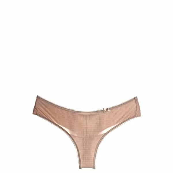 Бразилиана от микрофибър Beige dots