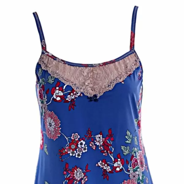 Дамска нощница с тънки презрамки Flora chic