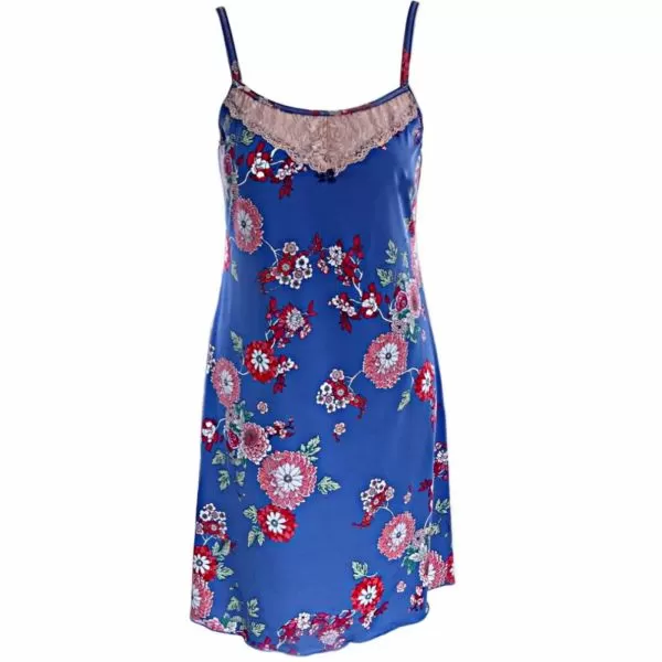 Дамска нощница с тънки презрамки Flora chic