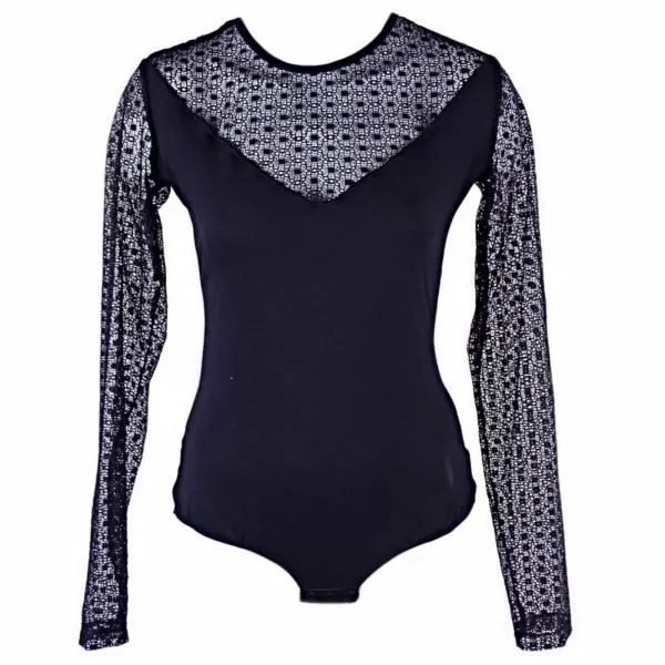 Women's body blouse with long lace sleeves Glory
