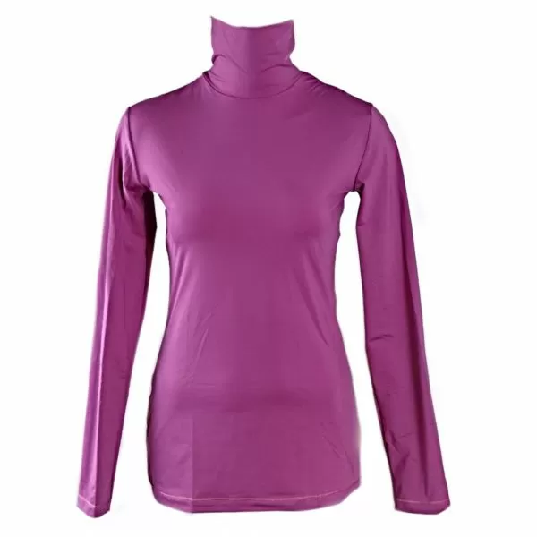 Polo blouse with long sleeves Marsala
