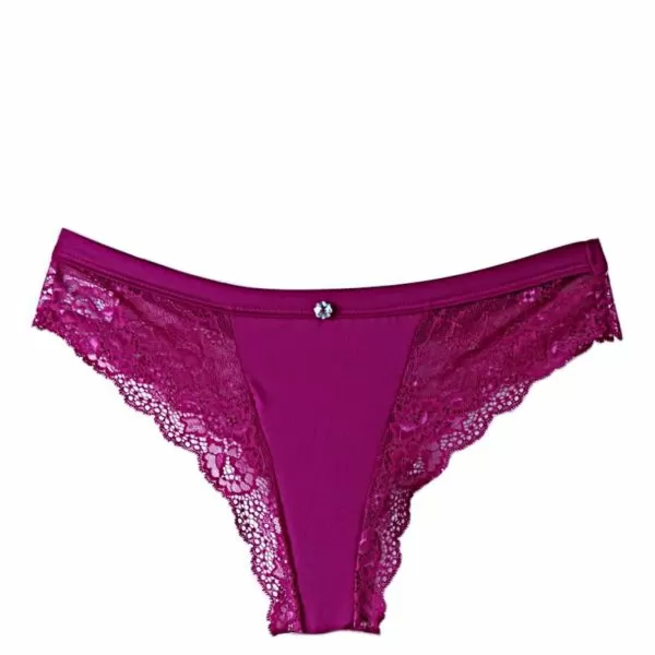 Луксозна бразилиана без ластици в бордо Hot lace