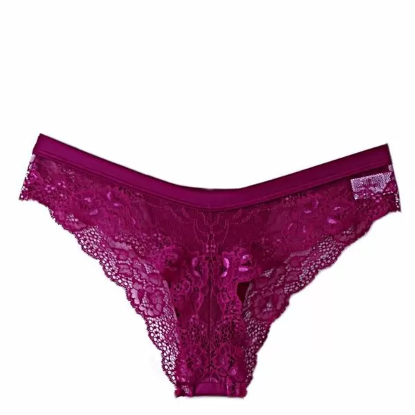 Луксозна бразилиана без ластици в бордо Hot lace