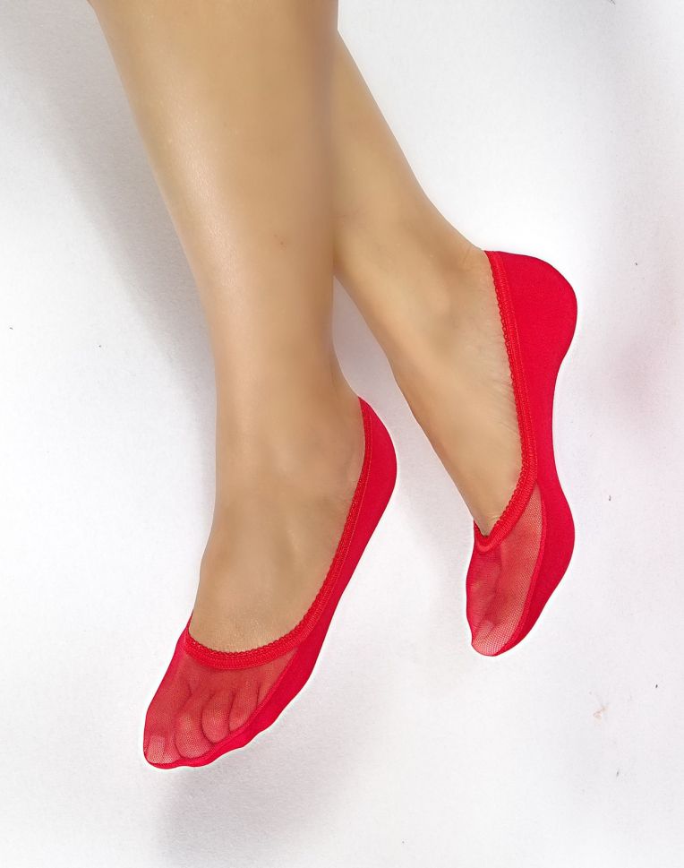Ladies' Warmers and Socks , Ballerina socks Step red