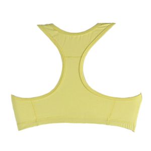 Памучно бюстие с широки презрамки Спорт yellow