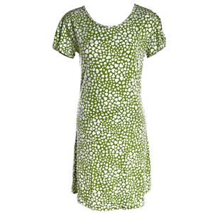 Cotton nightgown Green hearts