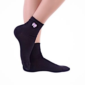 Short sock without elastic Black