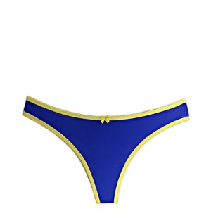 Women's string in blue and yellow