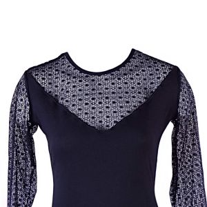 Women's body blouse with long lace sleeves Glory
