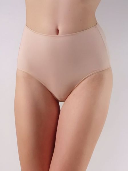 Памучни бикини с висока талия в телесен цвят Cotton comfort