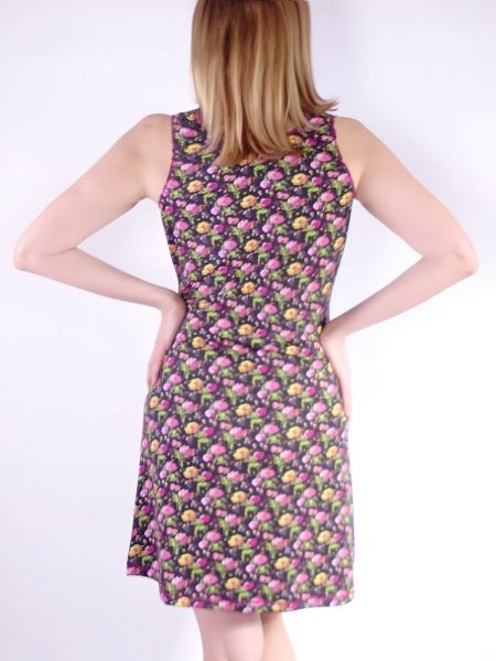 Sleeveless Floral Print Nightdress with Lace Flora